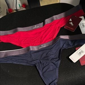 Tommy John ladies  Red and Blue thong  Underwear size 2XL